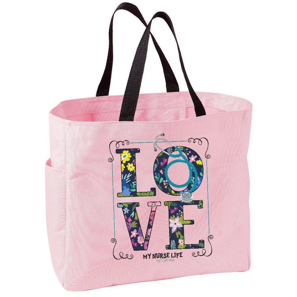 Love Navy Tote Bag