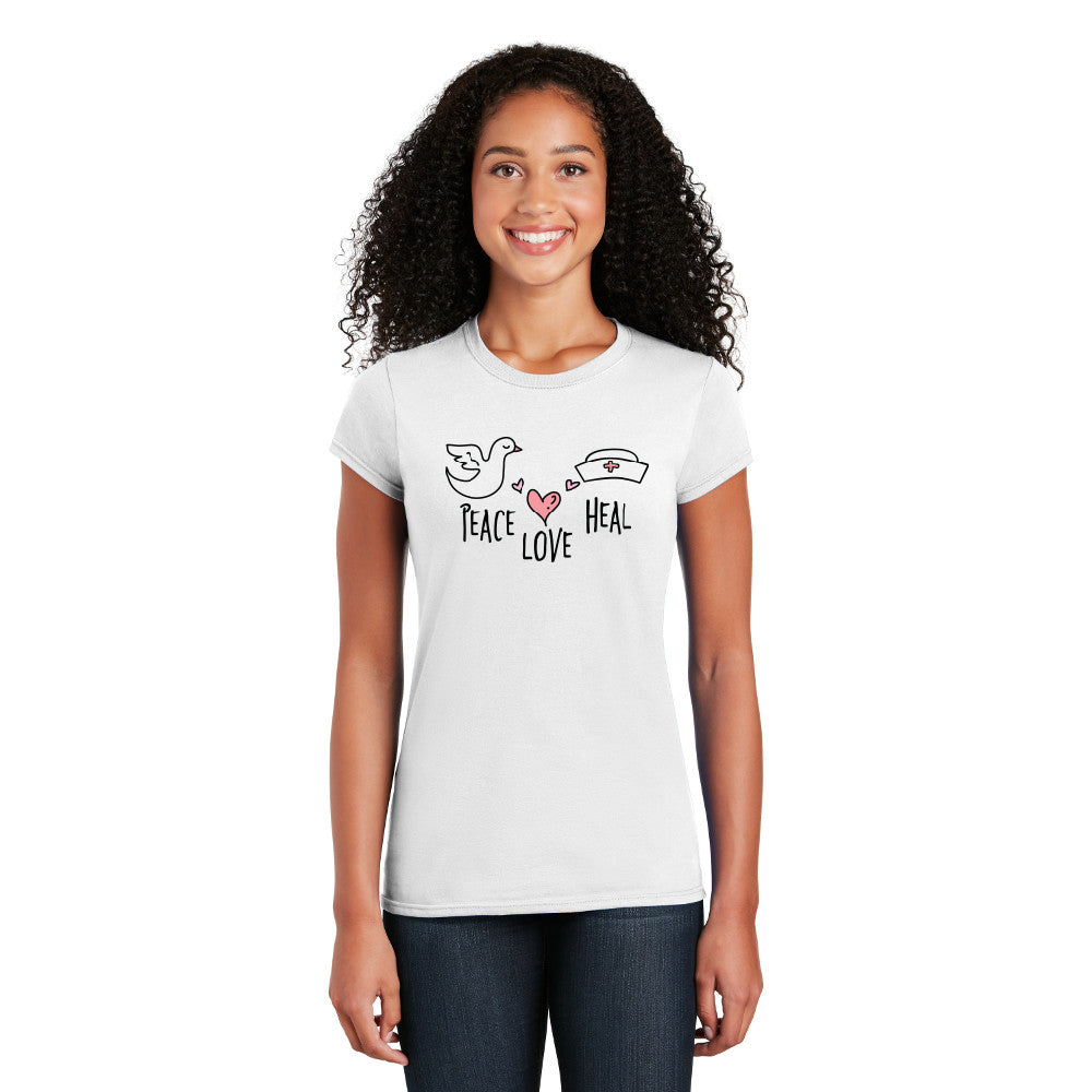 Peace Love Heal - Cotton Short Sleeve T-Shirt