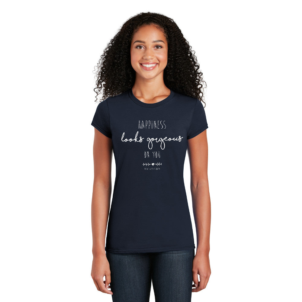 Happiness Looks Gorgeous On You - Cotton Short Sleeve T-Shirt