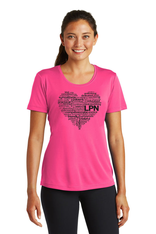 LPN Heart - Polyester Short Sleeve T-Shirt