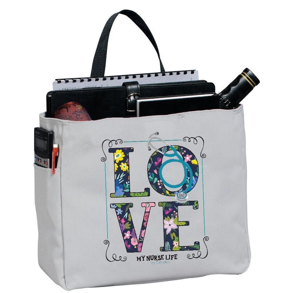 Love Navy Tote Bag