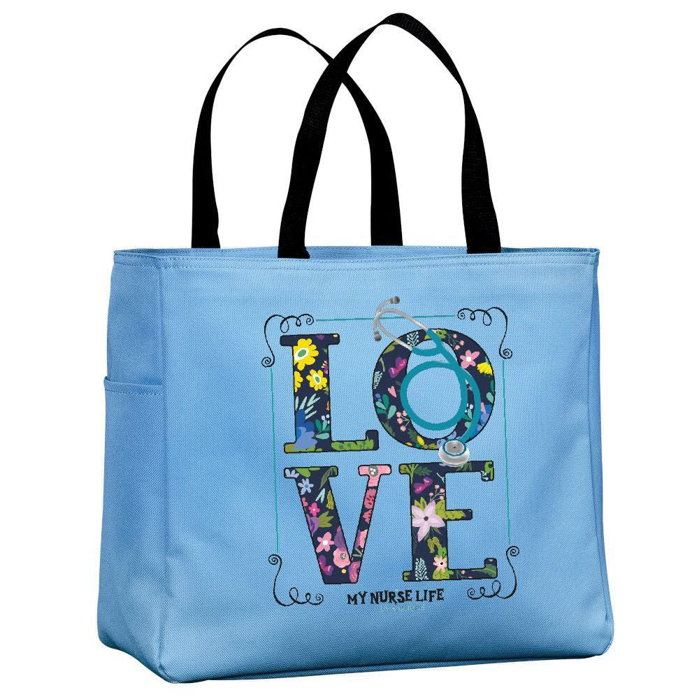 Love Navy Tote Bag