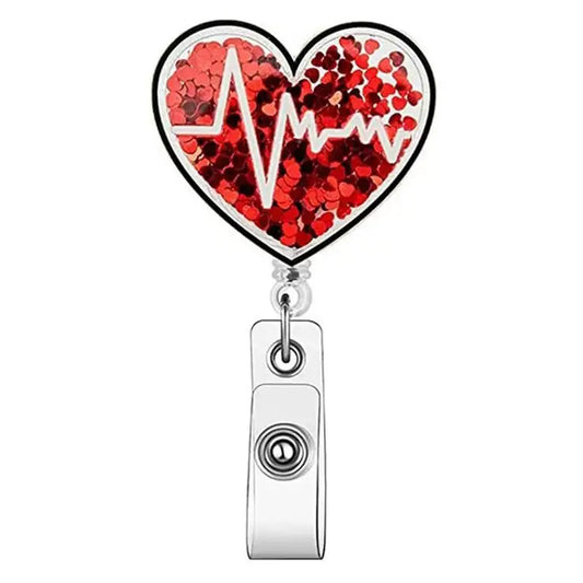 EKG Heart - Cutieful Shaker Badge Reel