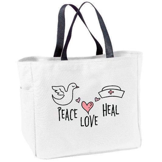 Peace Love Heal Tote Bag