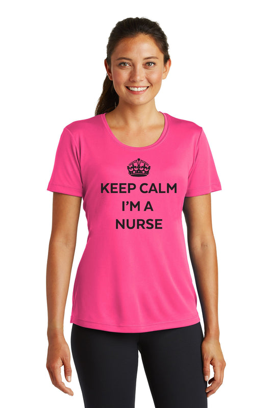 Keep Calm I'm A Nurse - Polyester Short Sleeve T-Shirt