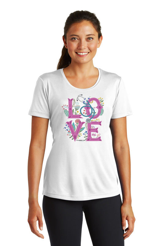 Love Pink - Polyester Short Sleeve T-Shirt