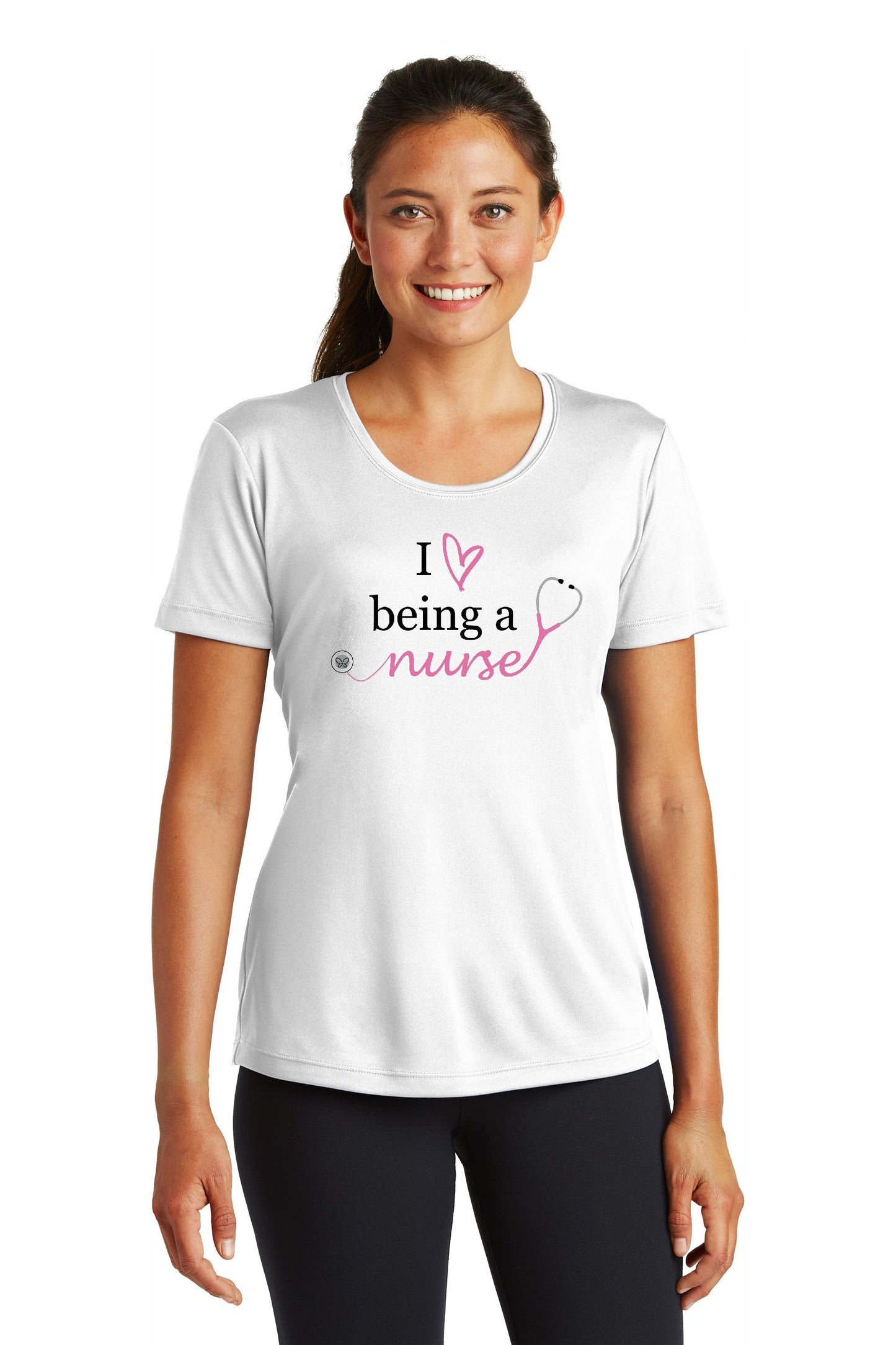 Love Being A Nurse - Polyester Short Sleeve T-Shirt