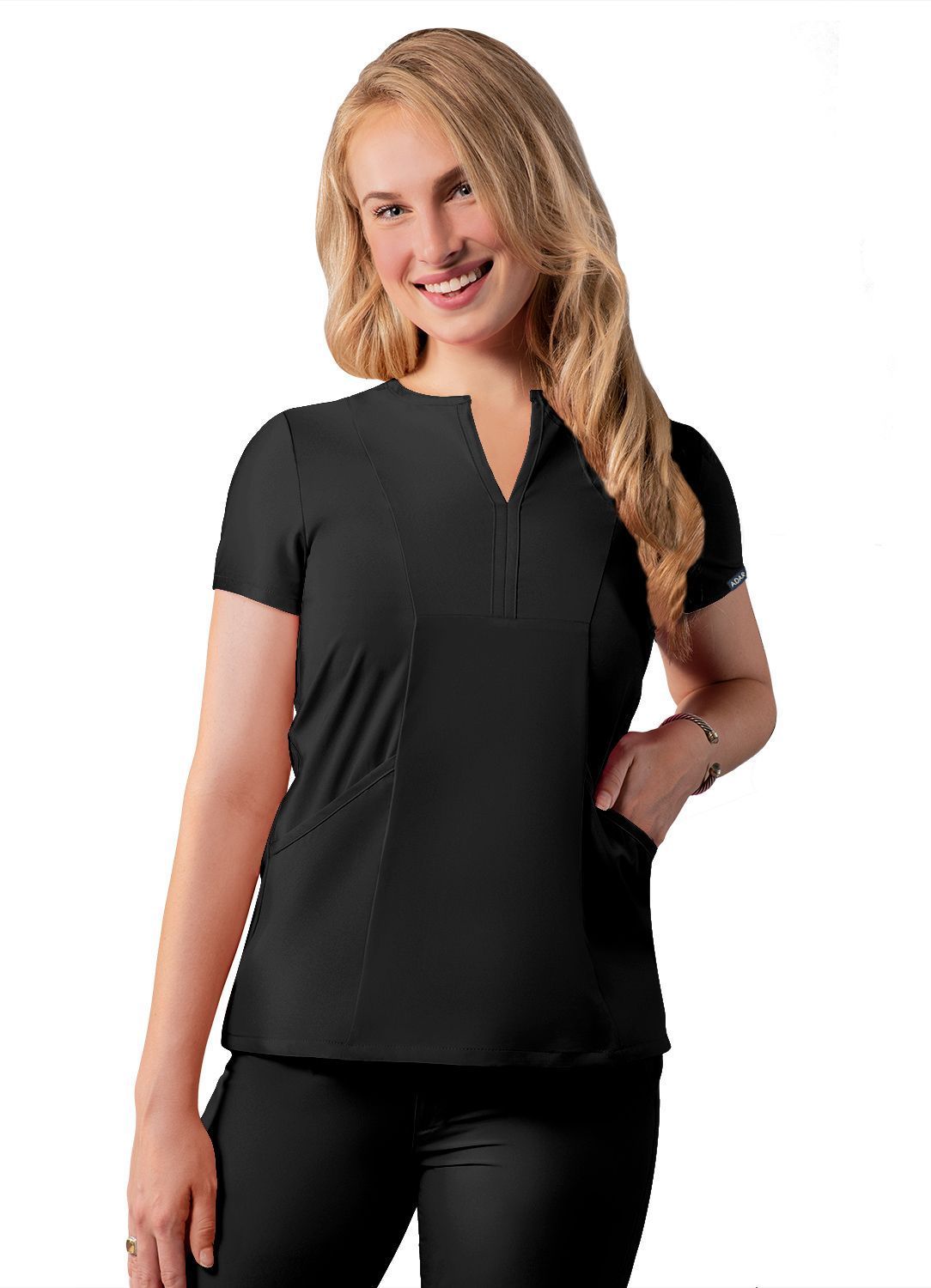 Women's Notched V-Neck Top (Solid Colors)