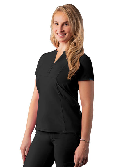 Women's Notched V-Neck Top (Solid Colors)