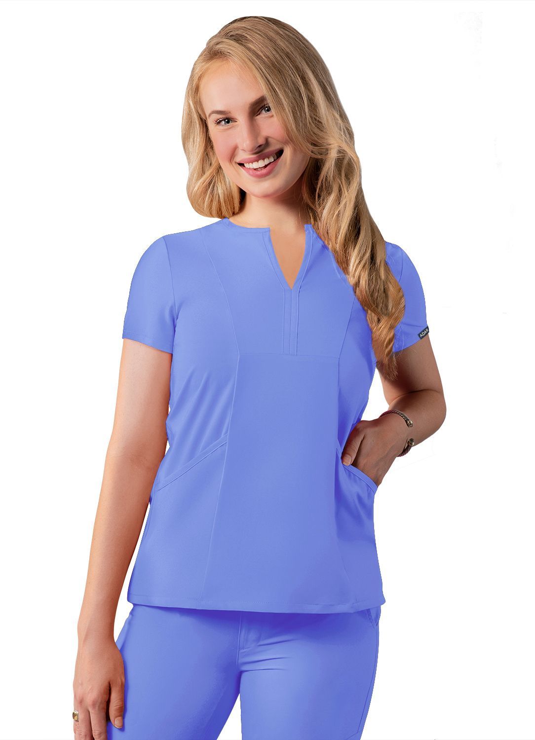 Women's Notched V-Neck Top (Solid Colors)