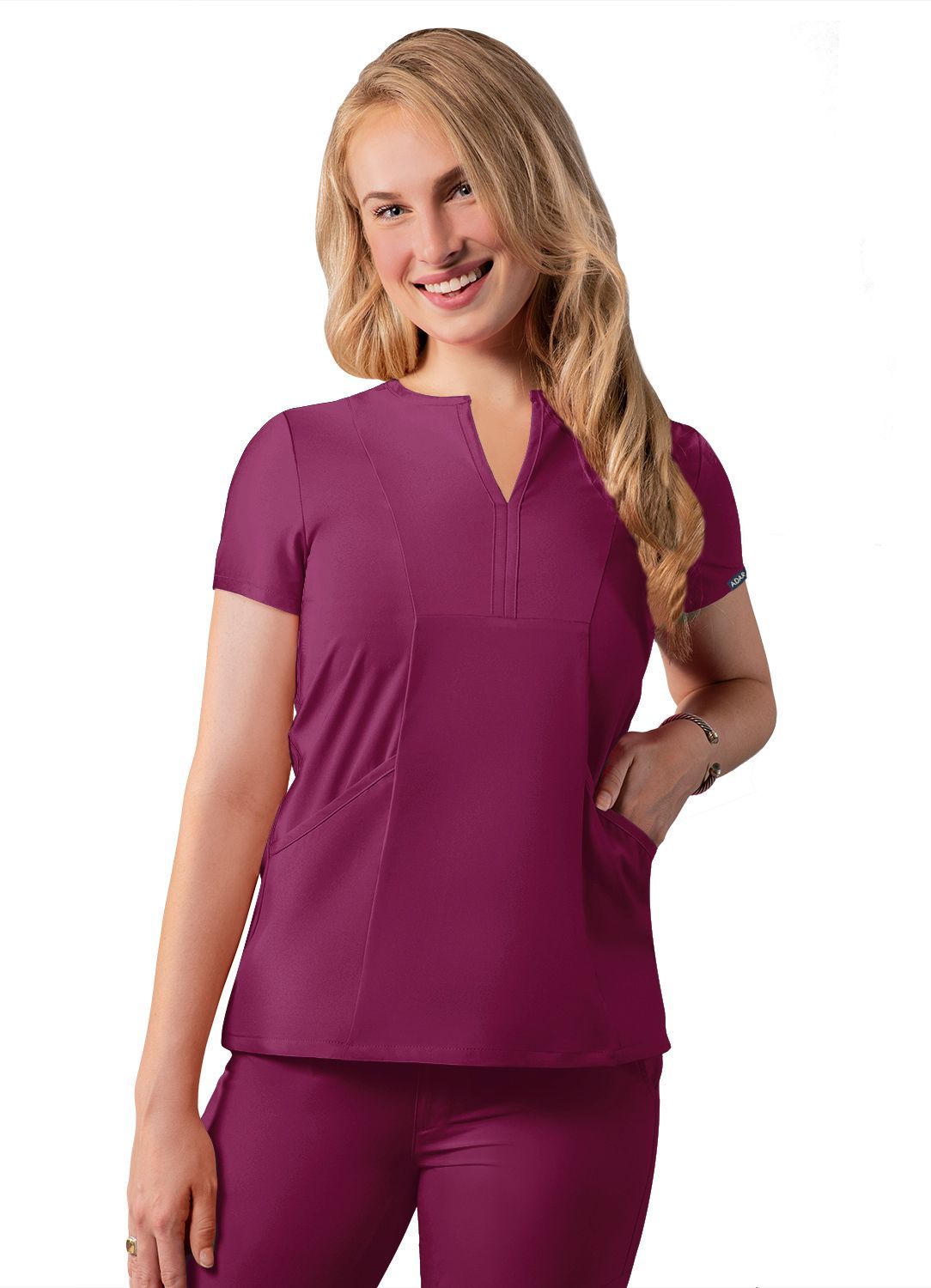 Women's Notched V-Neck Top (Solid Colors)