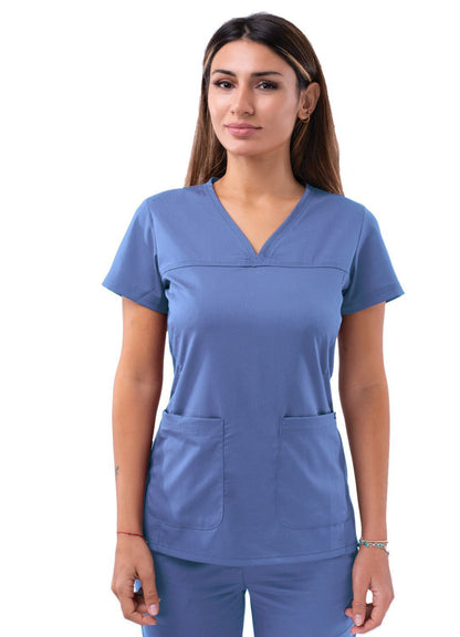 Women’s Sweetheart V-Neck Scrub Top (Solid Colors)