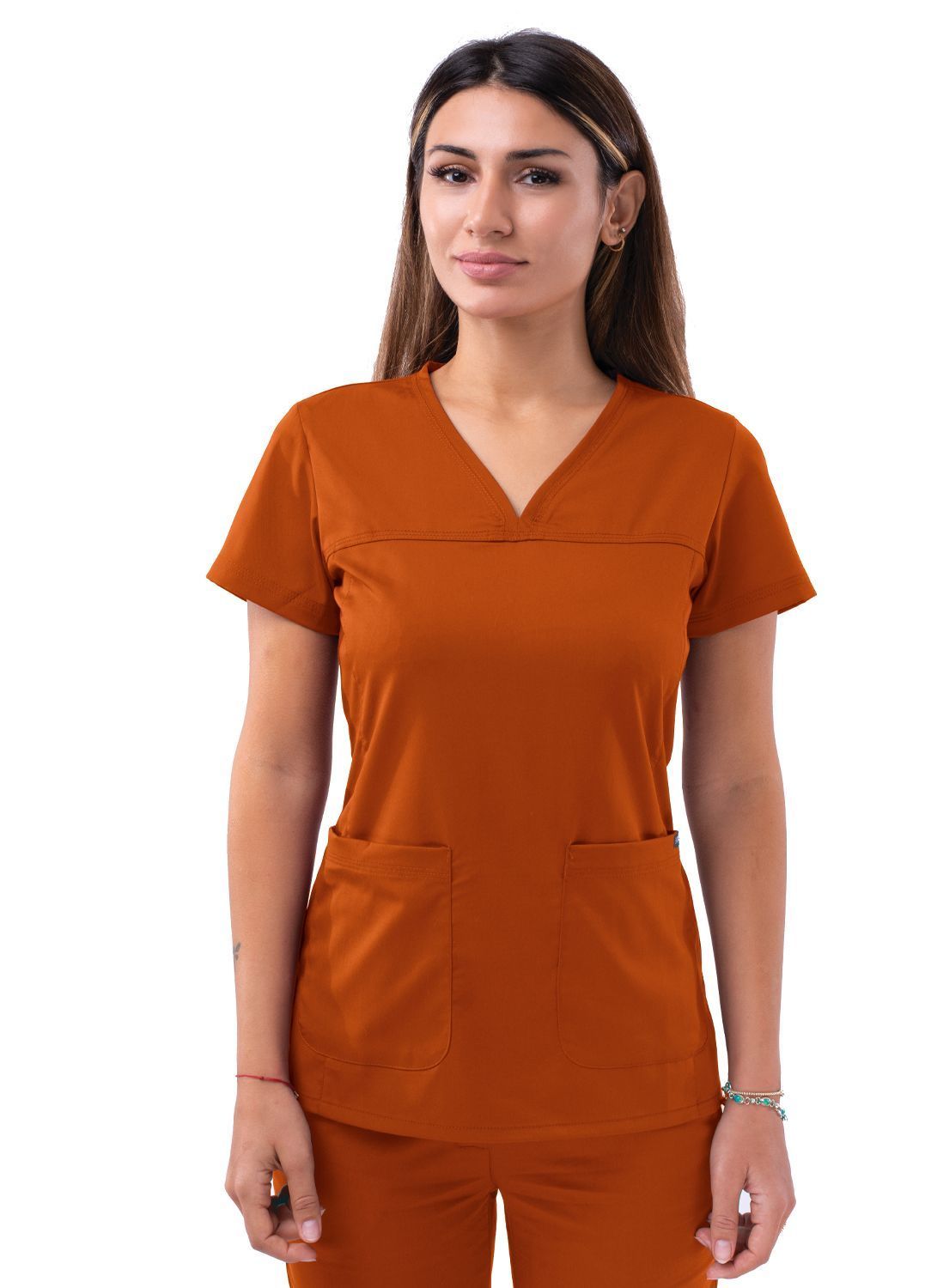 Women’s Sweetheart V-Neck Scrub Top (Solid Colors)