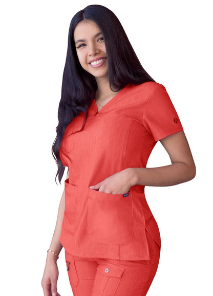 Women’s Sweetheart V-Neck Scrub Top (Heather Colors)