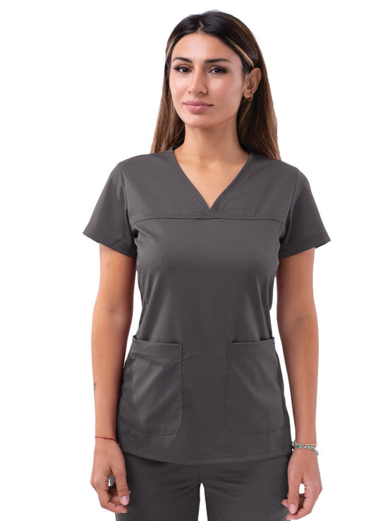 Women’s Sweetheart V-Neck Scrub Top (Solid Colors)