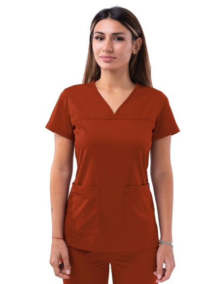 Women’s Sweetheart V-Neck Scrub Top (Solid Colors)