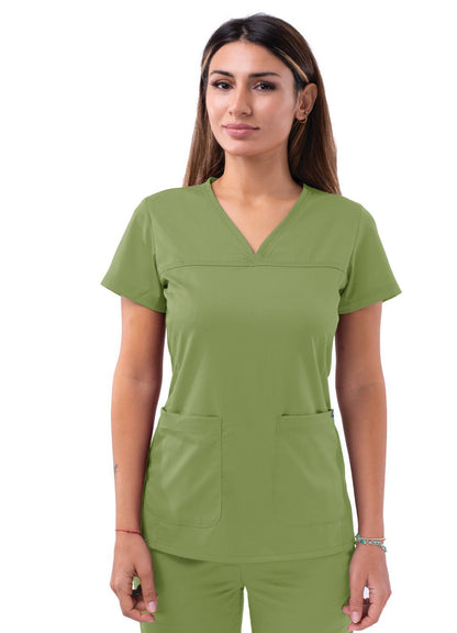 Women’s Sweetheart V-Neck Scrub Top (Solid Colors)