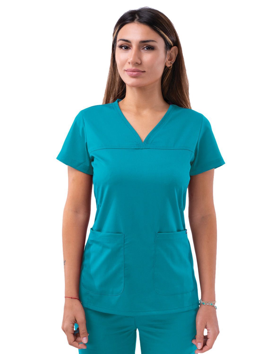 Women’s Sweetheart V-Neck Scrub Top (Solid Colors)