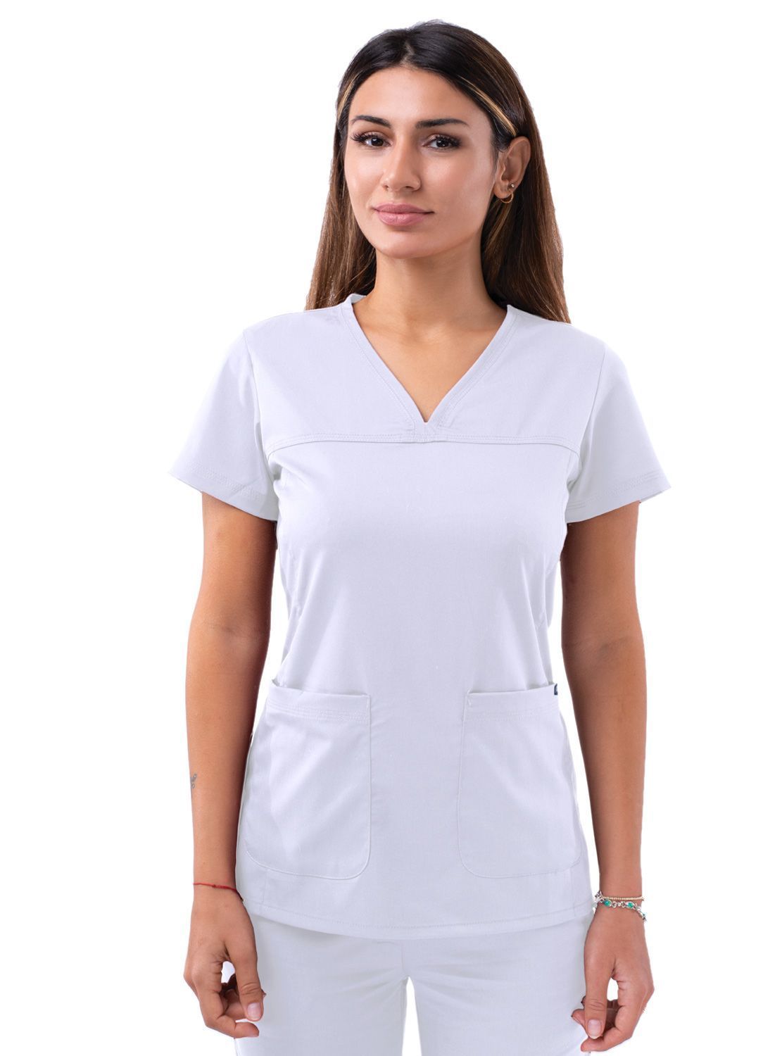 Women’s Sweetheart V-Neck Scrub Top (Solid Colors)