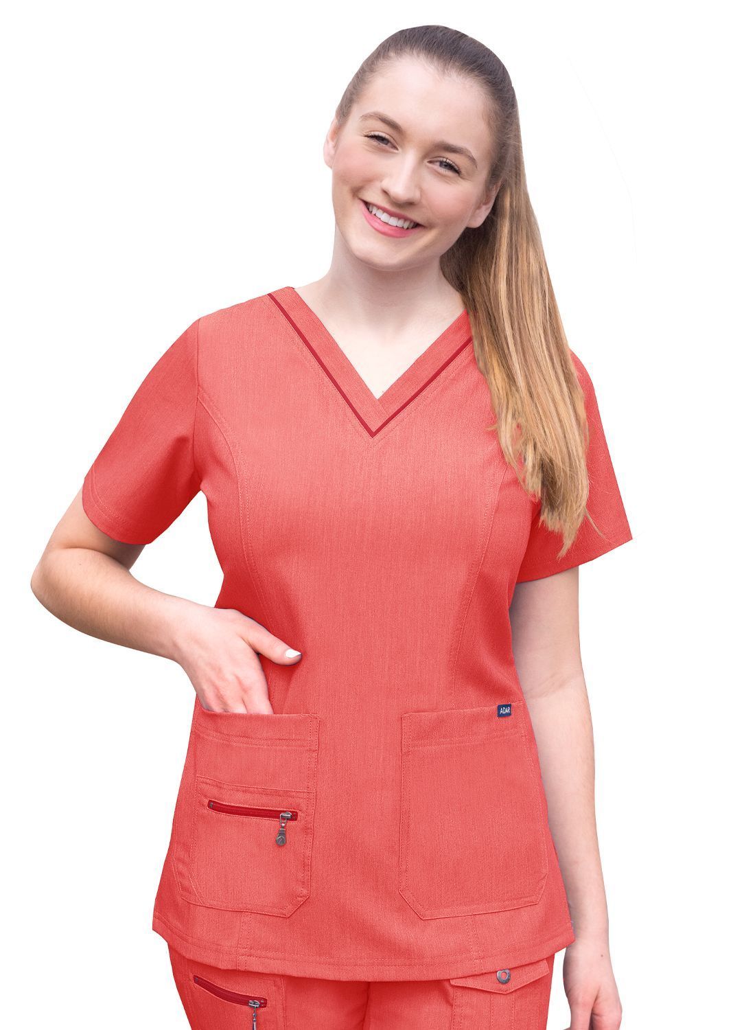 Womens Elevated V-Neck Scrub Top (Heather Colors)