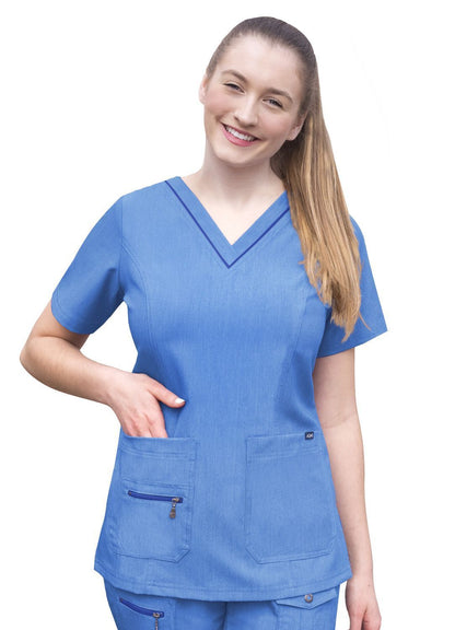 Womens Elevated V-Neck Scrub Top (Heather Colors)