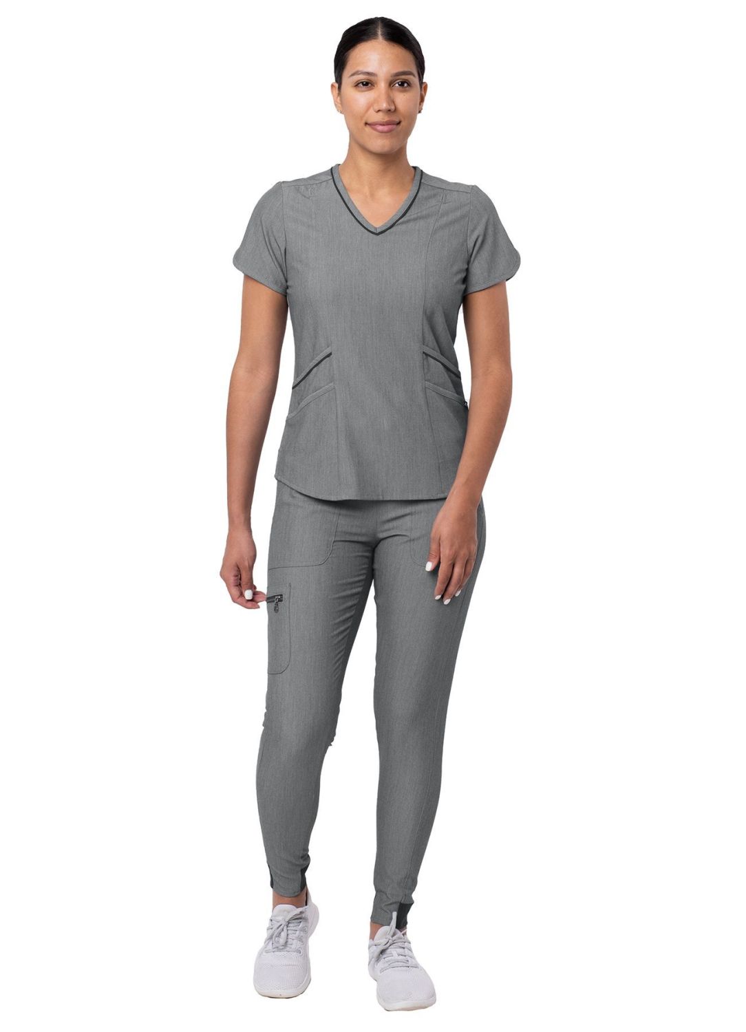 Women's Modern Athletic Jogger Scrub Set (Heather Colors)