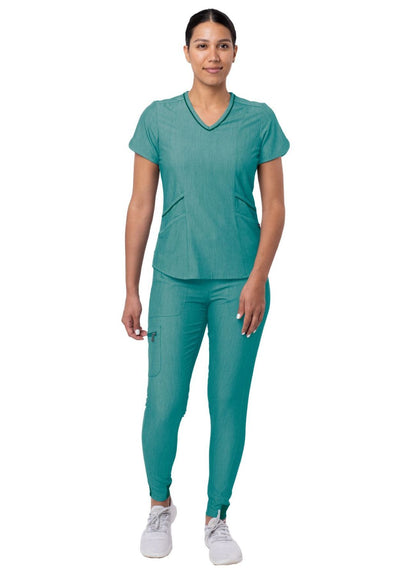 Women's Modern Athletic Jogger Scrub Set (Heather Colors)