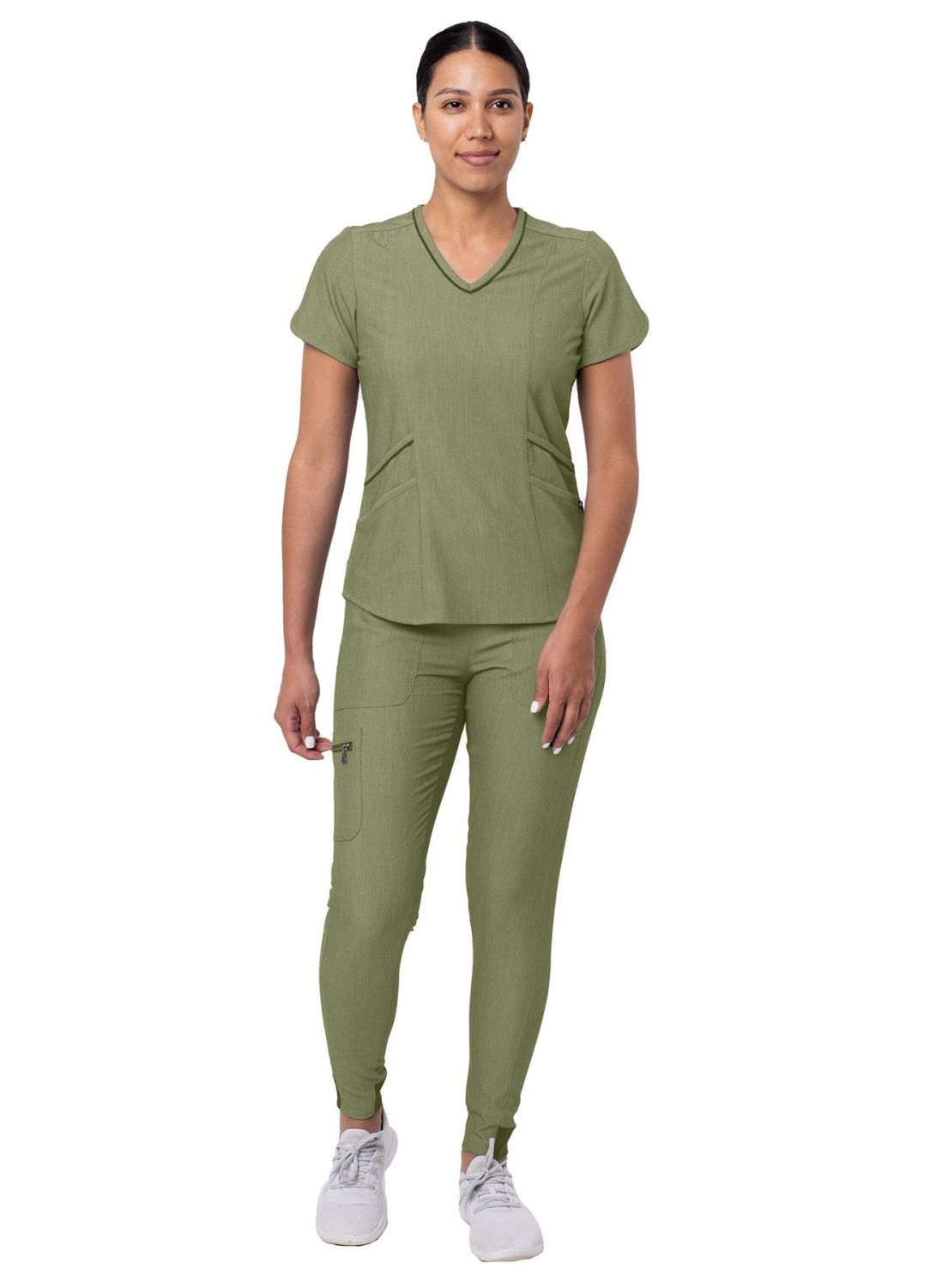 Women's Modern Athletic Jogger Scrub Set (Heather Colors)