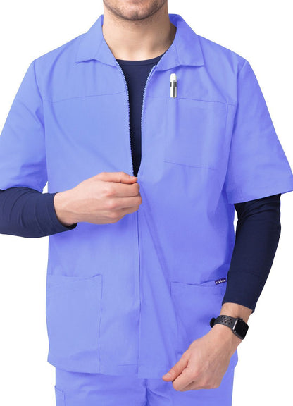 Men's Zippered Short Sleeve Jacket